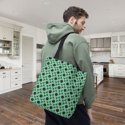 Emerald Pinwheels Canvas Tote Bag