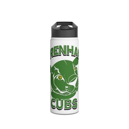 Brenham Cubs w/Mascot Stainless Steel Water Bottle