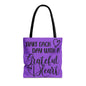 Start Each Day With A Grateful Heart Canvas Tote Bag