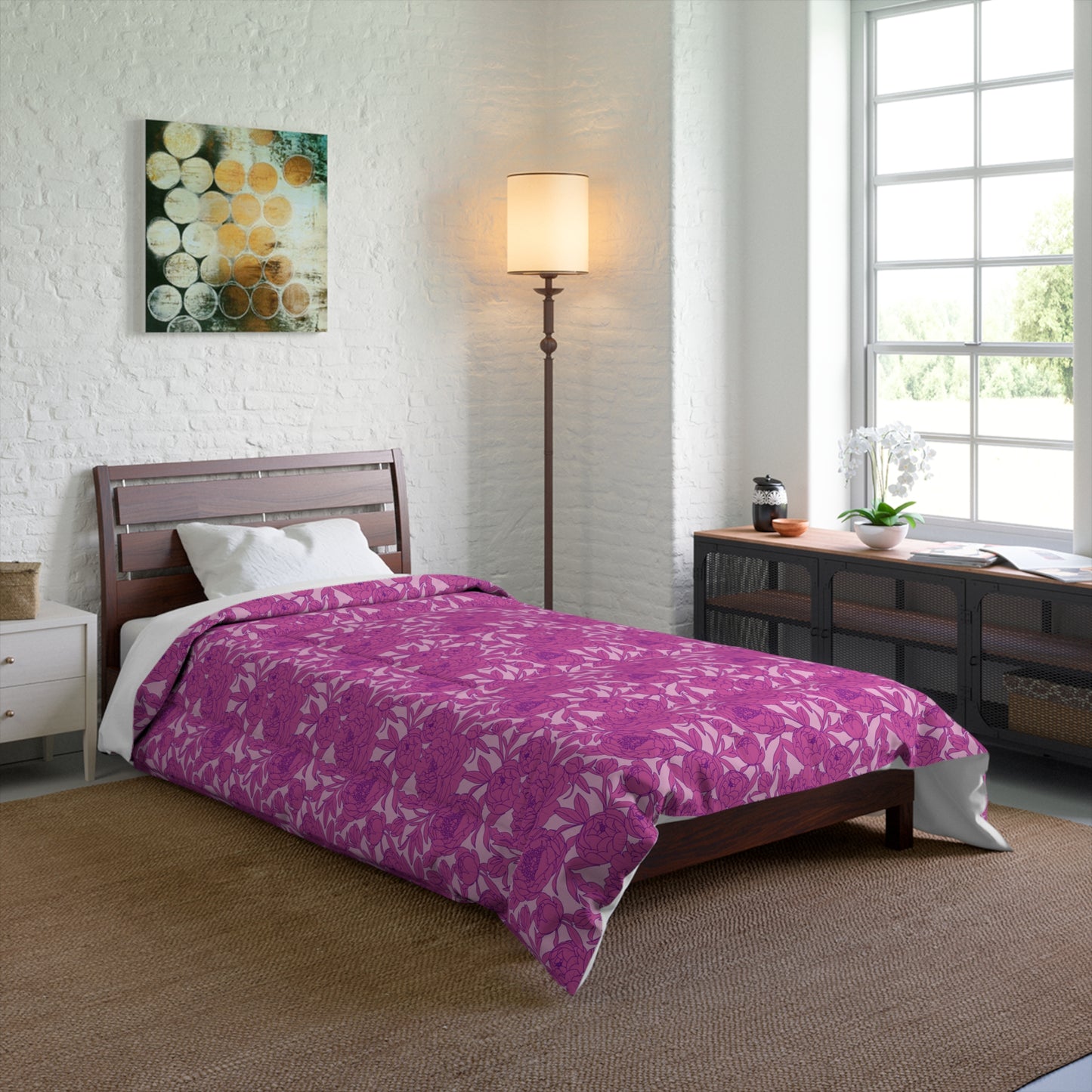 Blush Peony Garden Basic Bedding Set