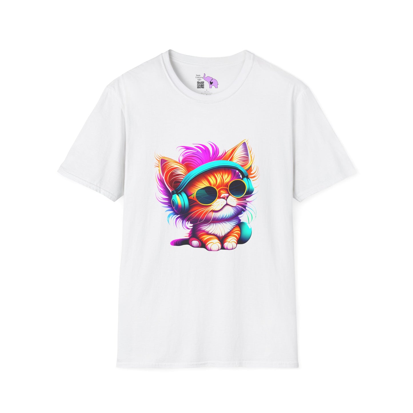 Cool Kitten w/Headphones T-shirt