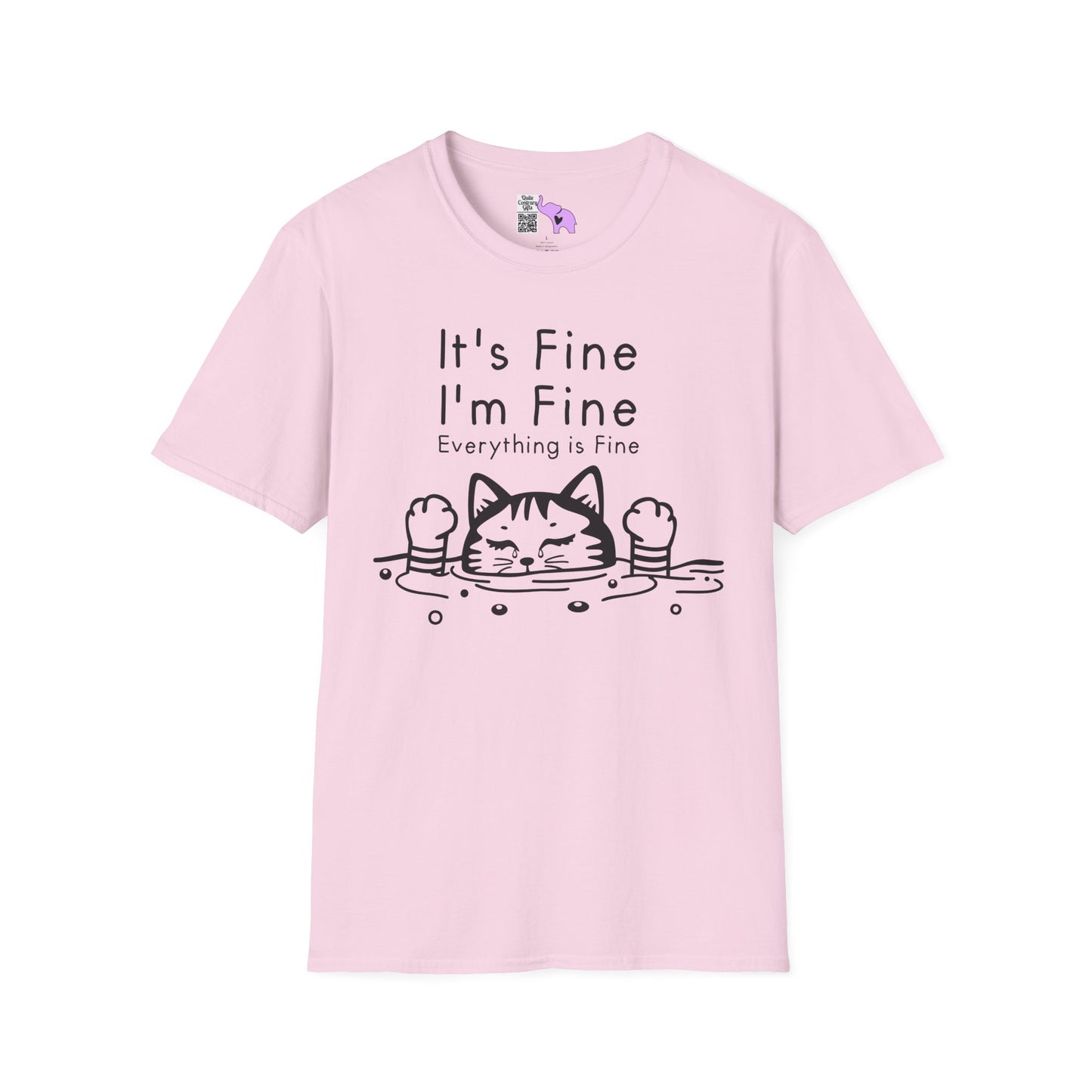 It's Fine I'm Fine Everything's Fine (Cat) Adult T-shirt