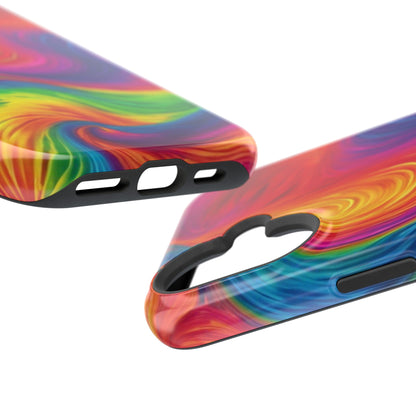 Tie Dye Color Swirl MagSafe® Compatible Tough Case for iPhone