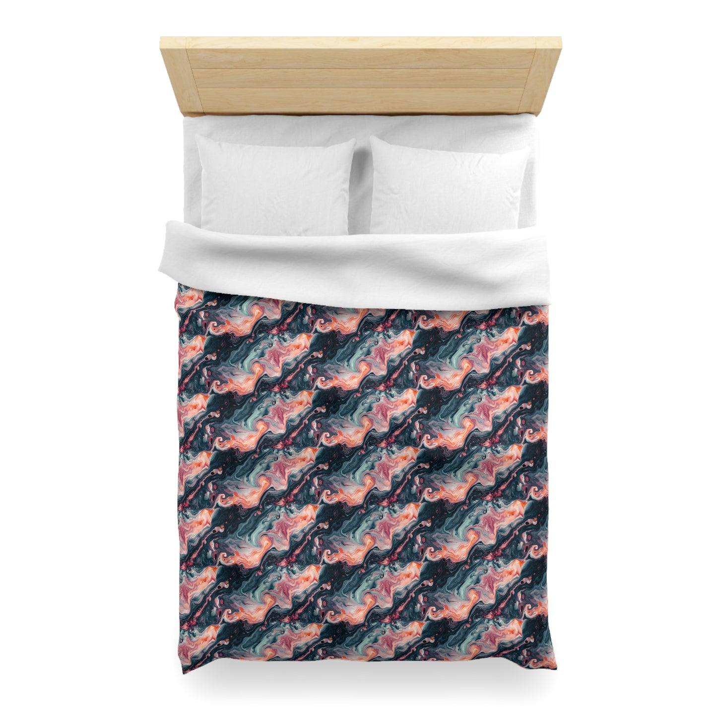 Pink Venom Marble Microfiber Duvet Cover