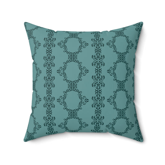 Teal Lace Pattern Basic Bedding Set