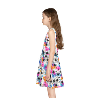 ""Watercolor Daisy Dream Girls Sundress