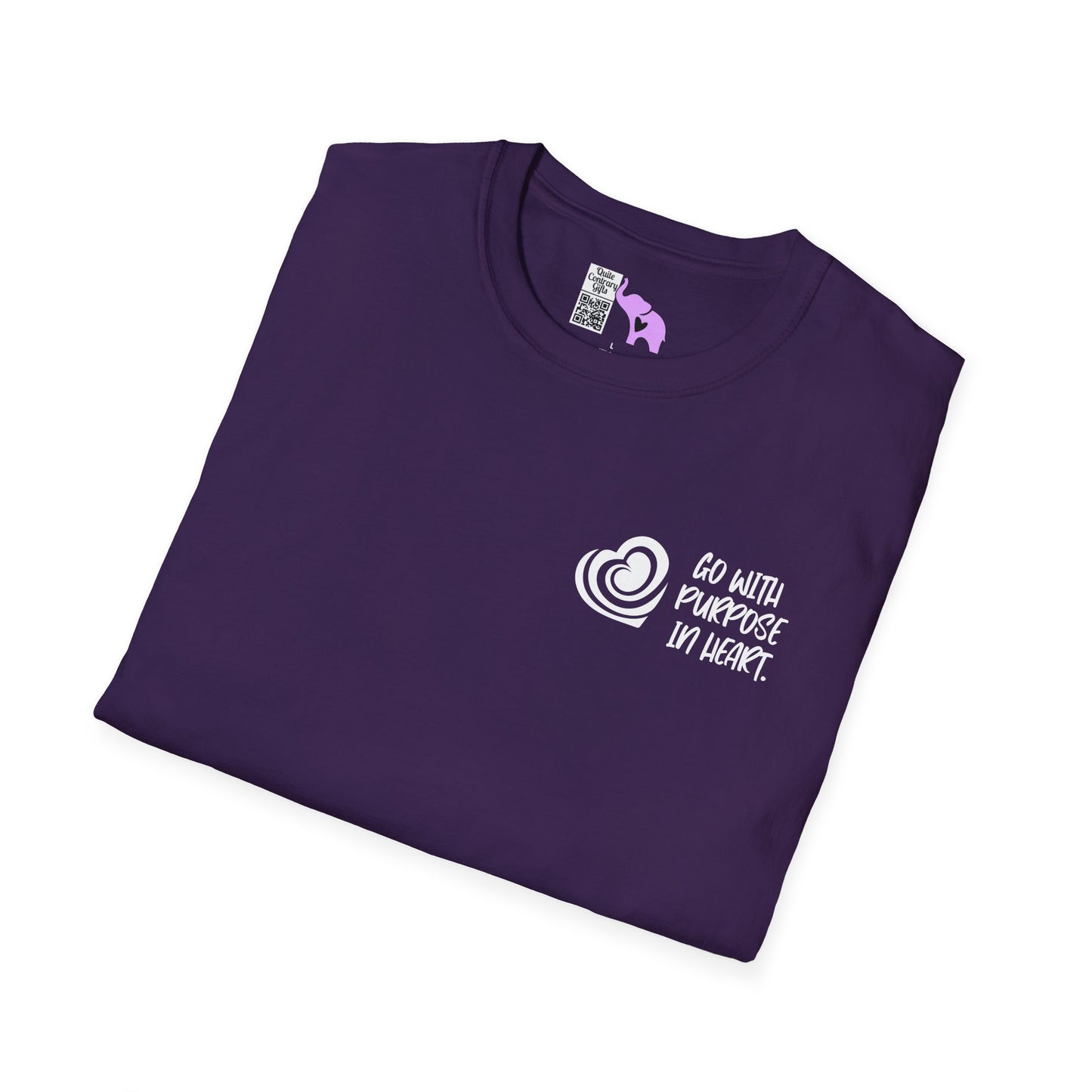 "Go With Purpose In Heart" Hinckley Quote Adult T-shirt