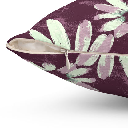 Purple Tide Petals Throw Pillow
