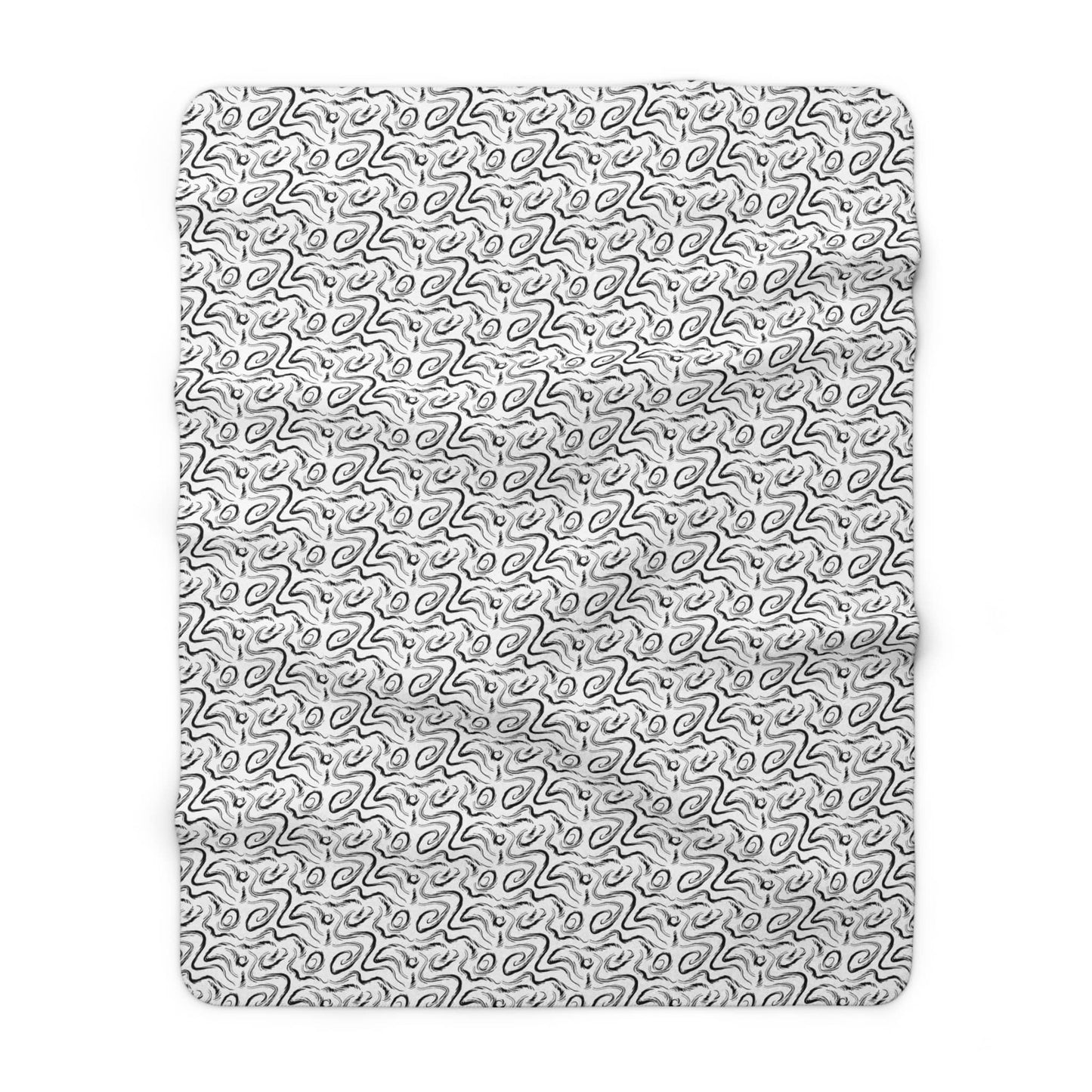Grunge Scribbles Fleece Blanket