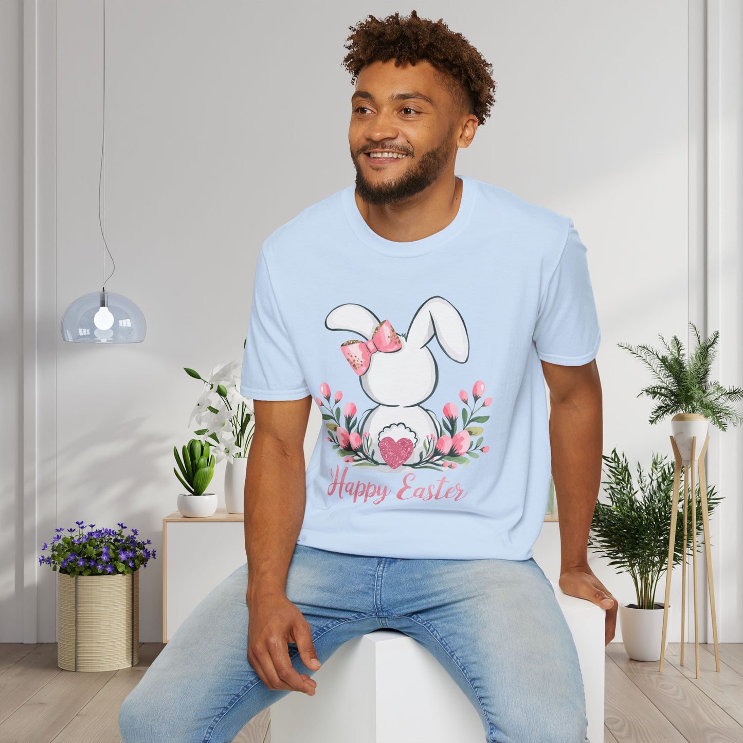 Happy Easter (Bunny Tail) Adult T-shirt