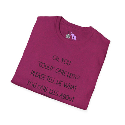 Couldn't Care Less Grammar T-shirt