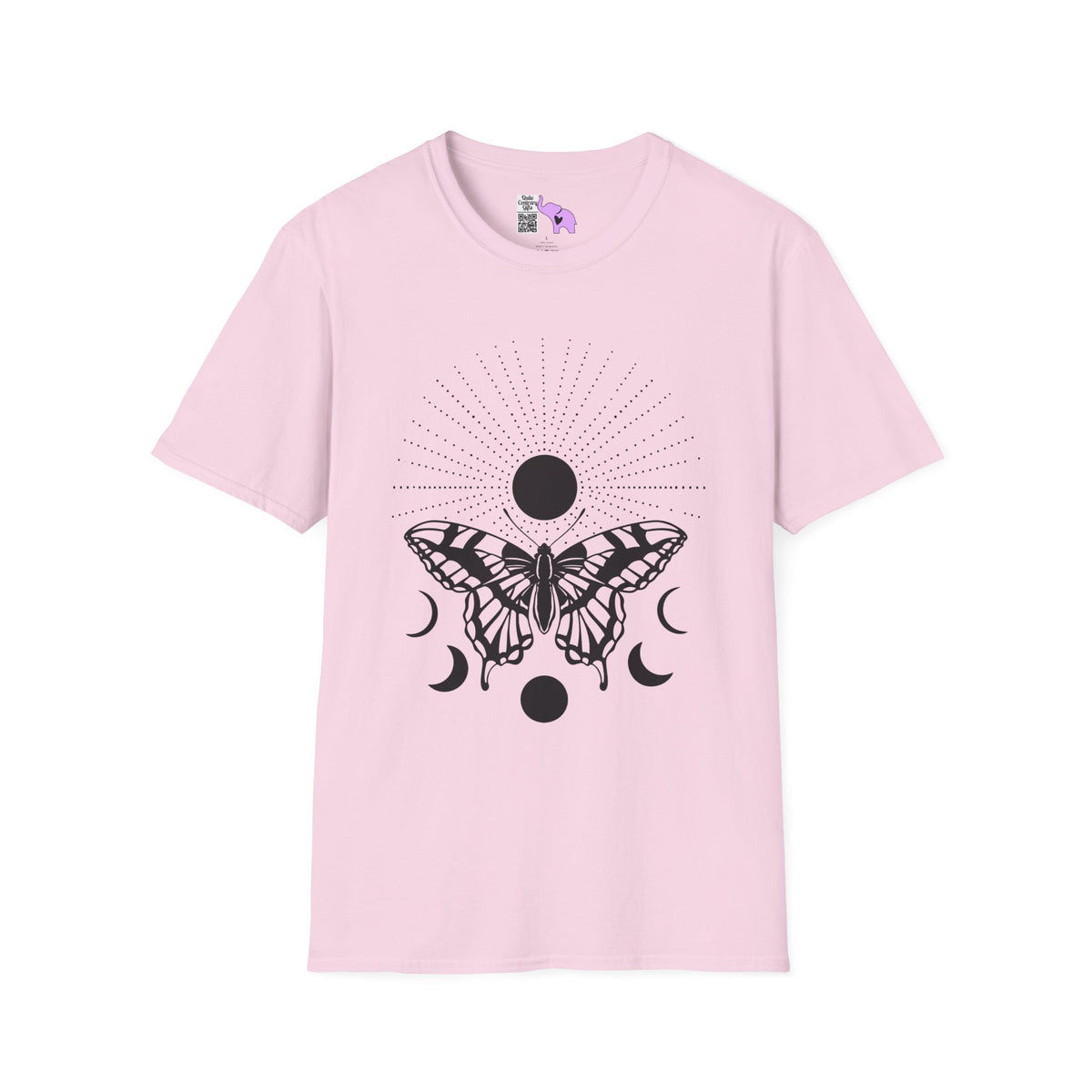 Butterfly w/Sun, Moon, & Stars Adult T-shirt