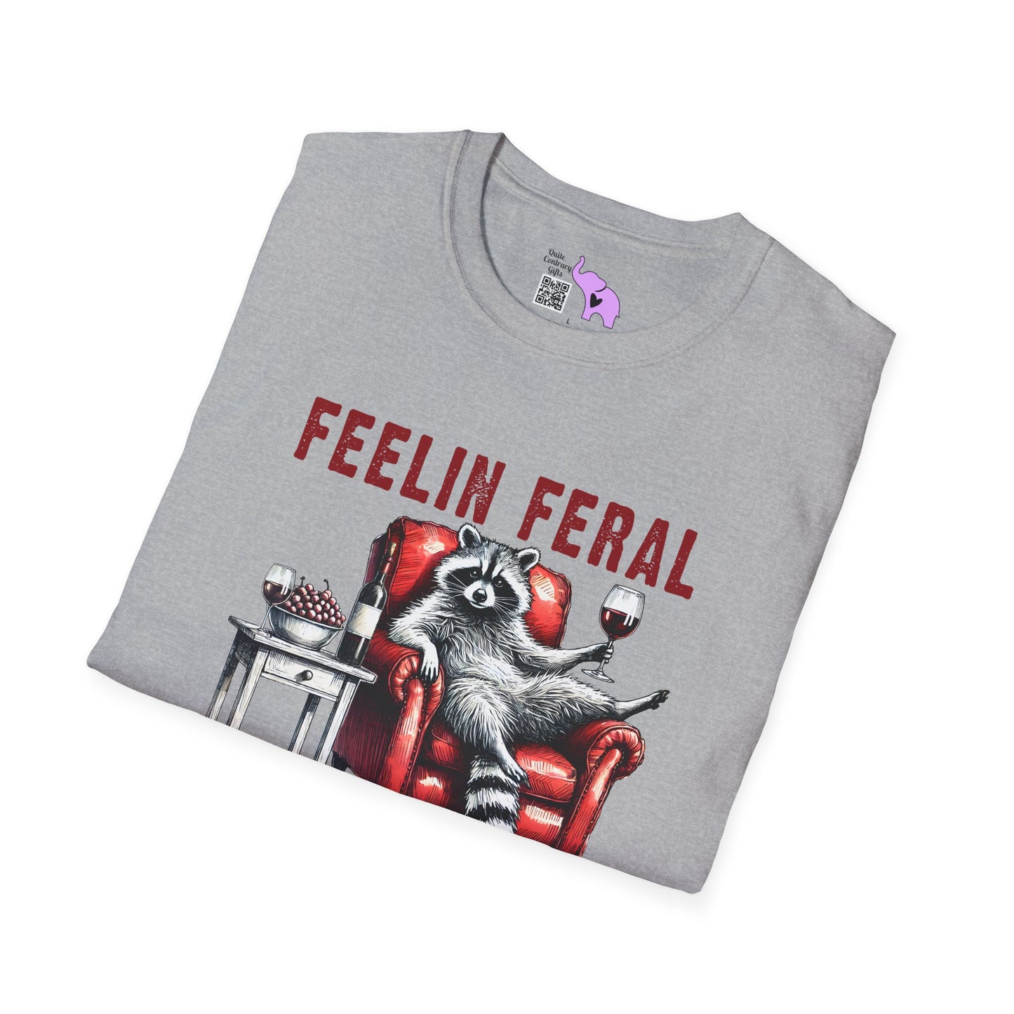 Feelin Feral (Racoon) Adult T-shirt