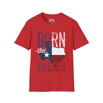 Texas Born and Raised Adult T-shirt