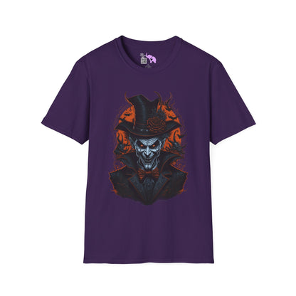 Creepy Demon in Top Hat Adult T-shirt