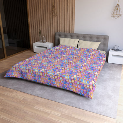 Aurora Hexagons Microfiber Duvet Cover