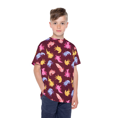 Crimson Axolotls Kids T-Shirt