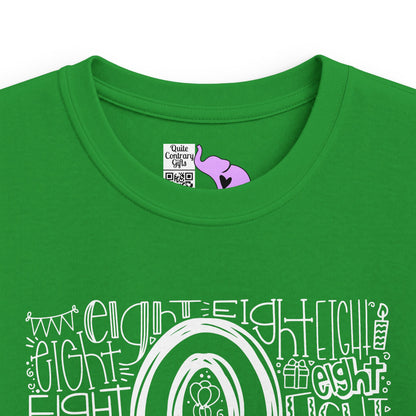 I Am Eight Typography Youth Softstyle Tee