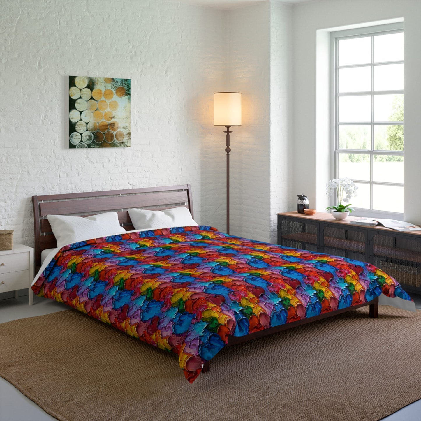 Palette Knife Hearts Comforter