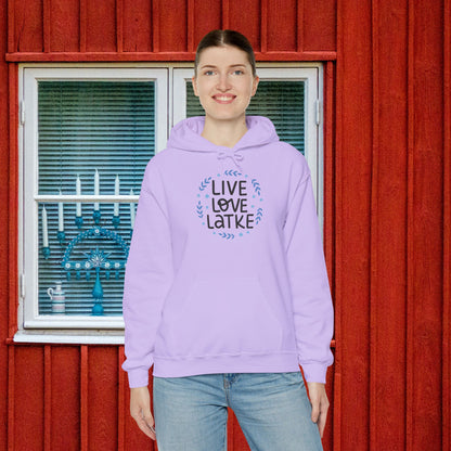 Hanukkah Live Love Latke Adult Heavy Blend™ Hooded Sweatshirt