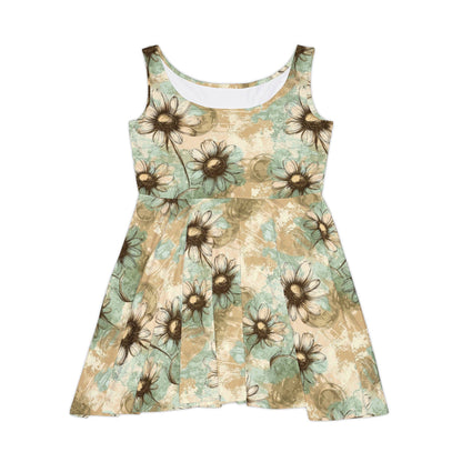 Worn Meadow Daisies Women's Skater Dress