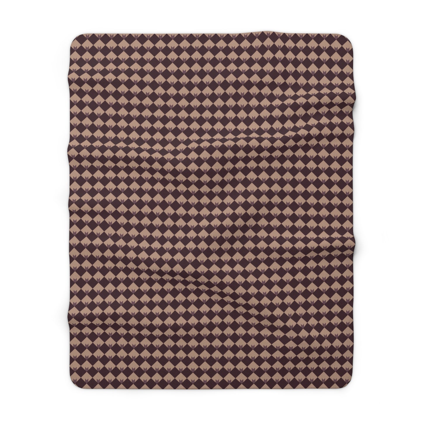 Diamond Bloom-Crimson & Plum Fleece Blanket