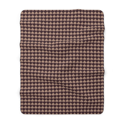 Diamond Bloom-Crimson & Plum Fleece Blanket