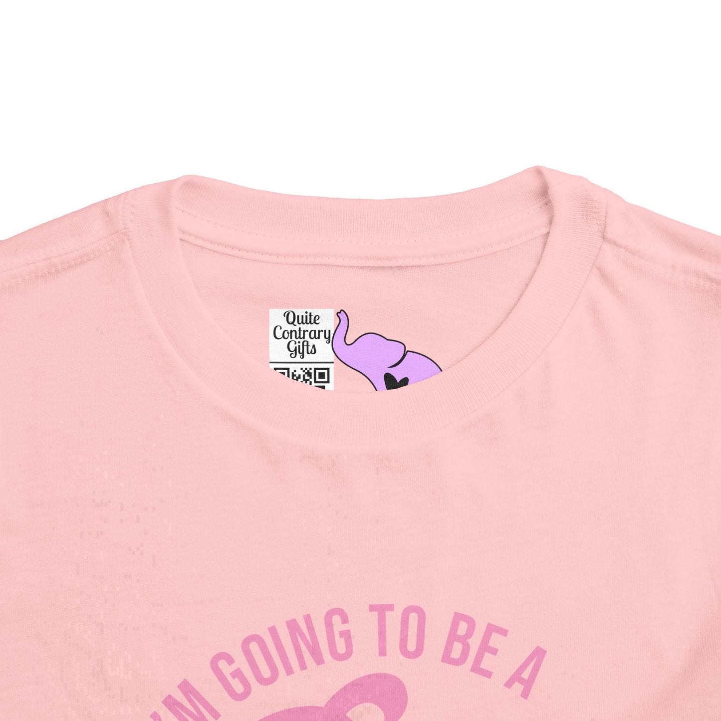 I'm Going To Be A Big Sister (Pink Script) Toddler Tee