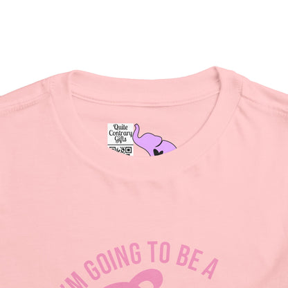 I'm Going To Be A Big Sister (Pink Script) Toddler Tee