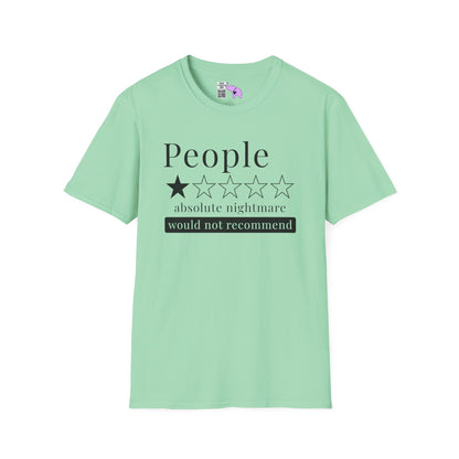 People 1 Star Absolute Nightmare Would Not Recommend Adult T-shirt