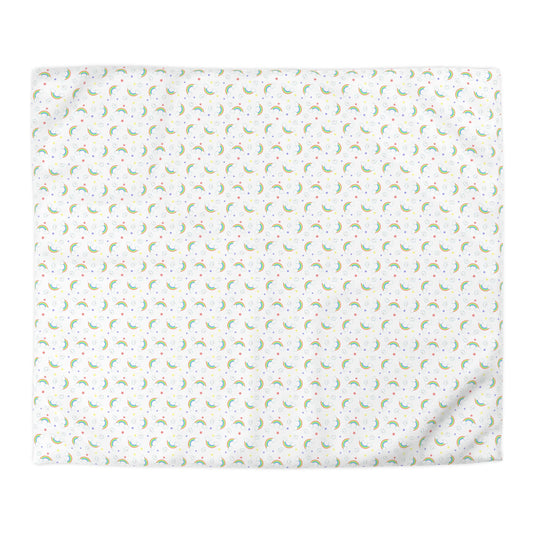 Rainbow Smiles & Stars Microfiber Duvet Cover