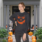 Goofy Grin Jack-O-Lantern Youth Long Sleeve Tee