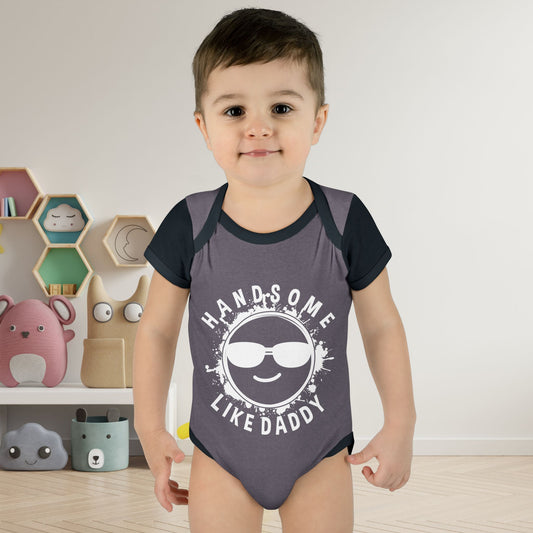 Handsome Like Daddy Infant Rib Bodysuit