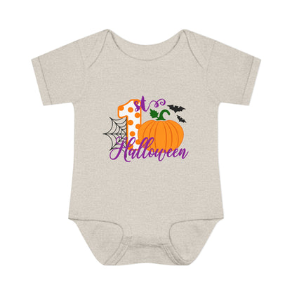 First Halloween (Polka Dots) Infant Baby Rib Bodysuit