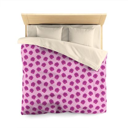 Rosy Dream Peonies Microfiber Duvet Cover