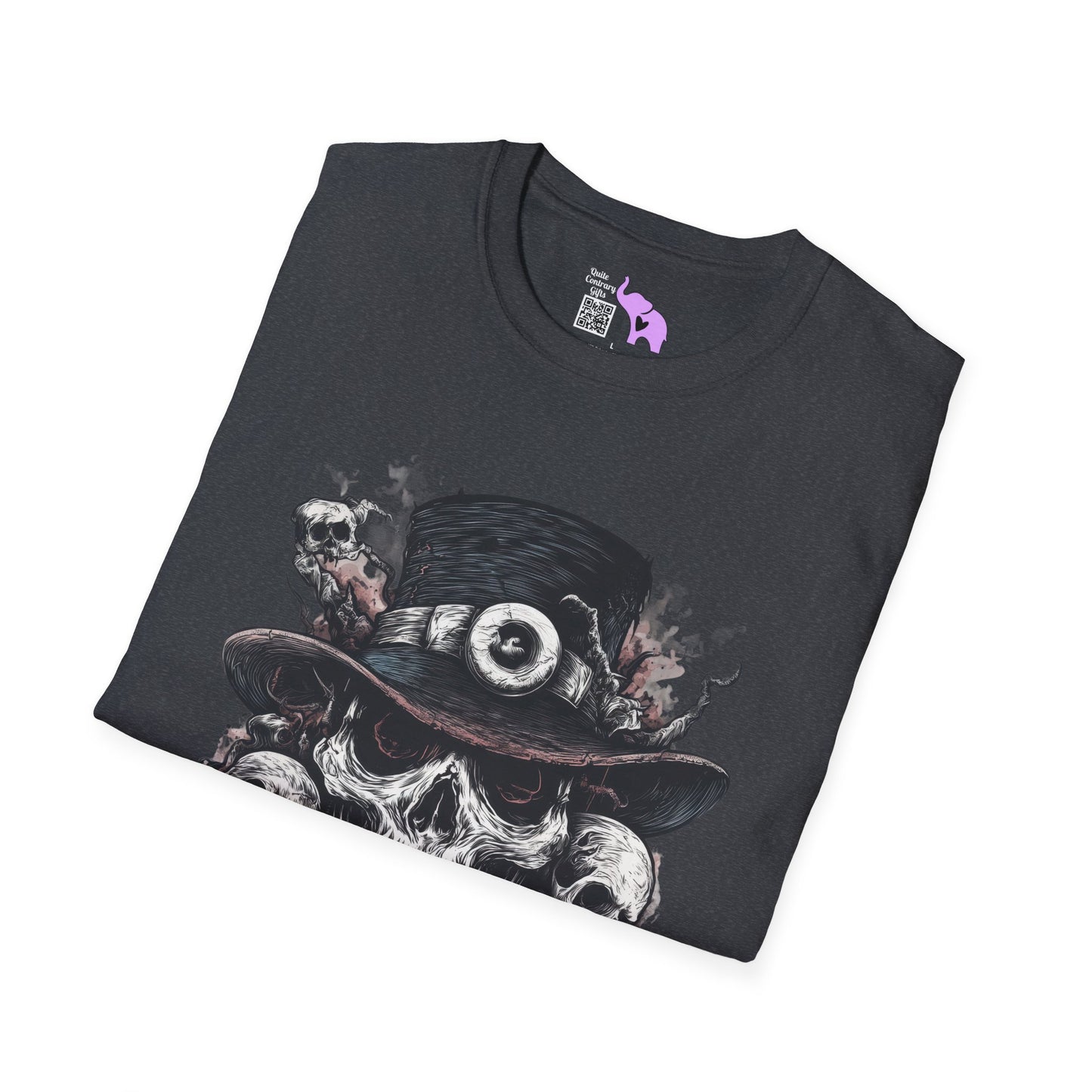Creepy Skulls w/Top Hat Adult T-shirt