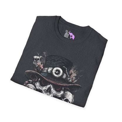 Creepy Skulls w/Top Hat Adult T-shirt
