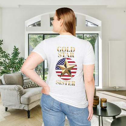 Gold Star Sister Forever Proud Adult T-shirt