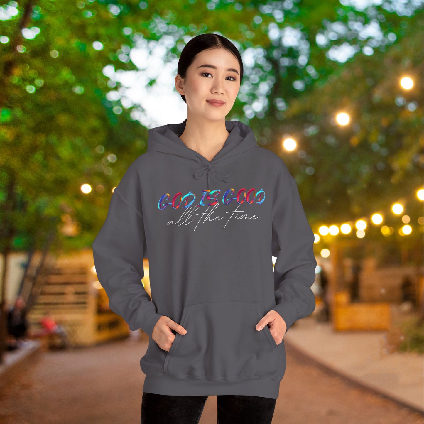 God is Good All The Time Heavy Blend™ Hooded Sweatshirt