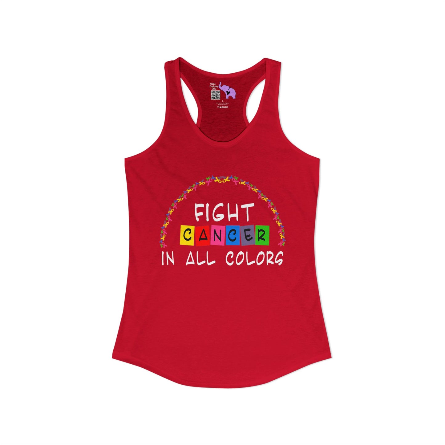 Fight Cancer In All Colors 11 Women's Ideal Racerback Tank