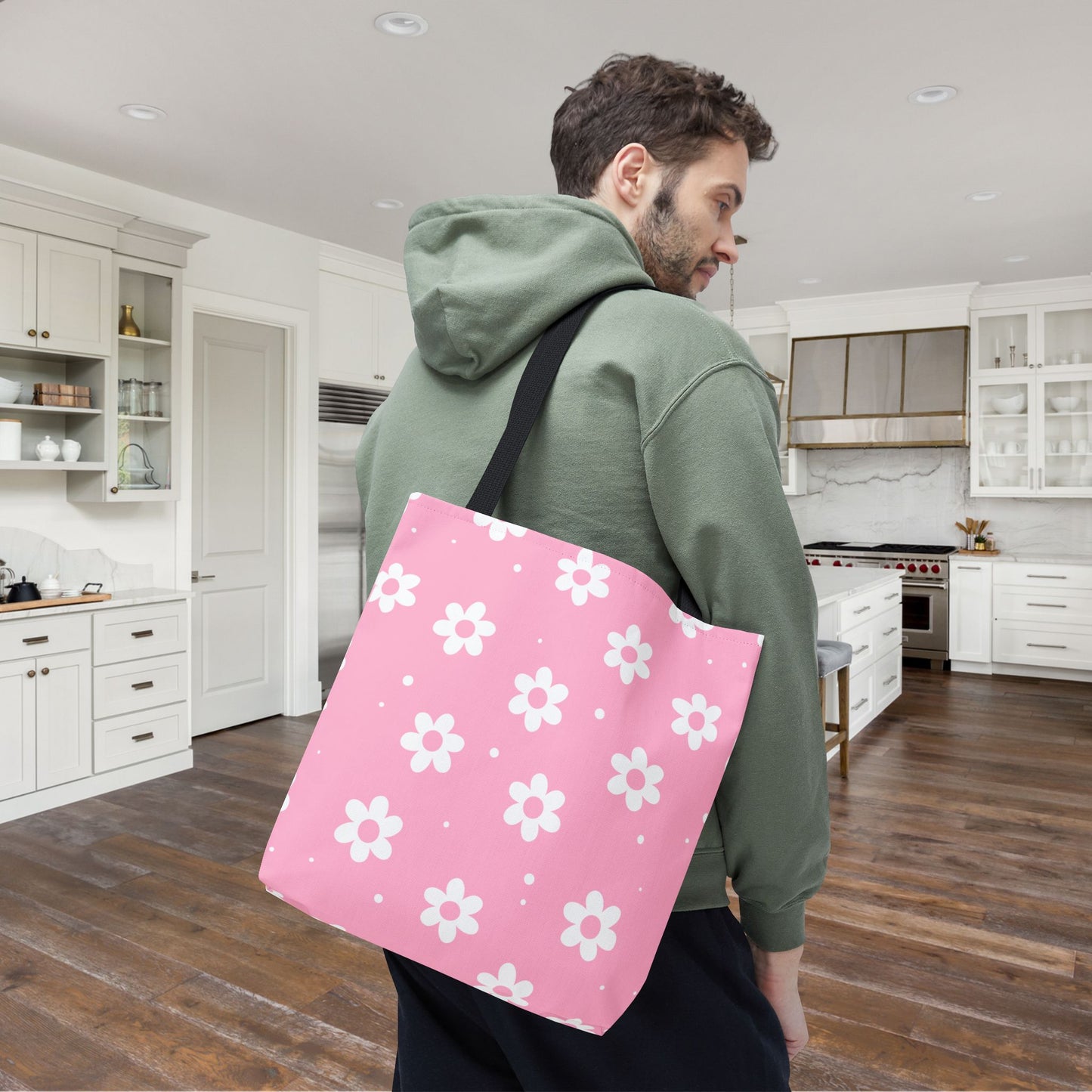 Pretty Petals & Dots Canvas Tote Bag