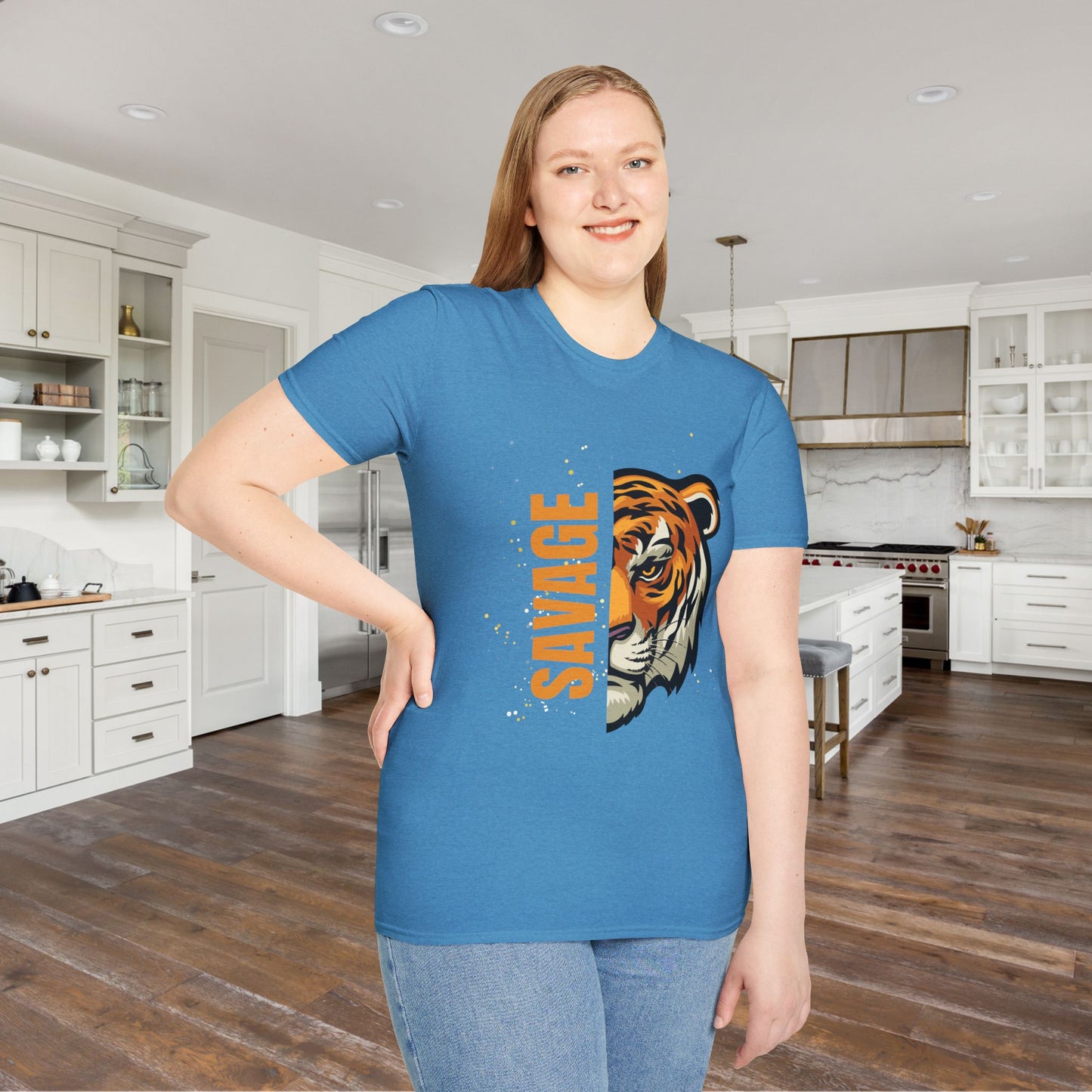 Savage Tiger Adult T-shirt