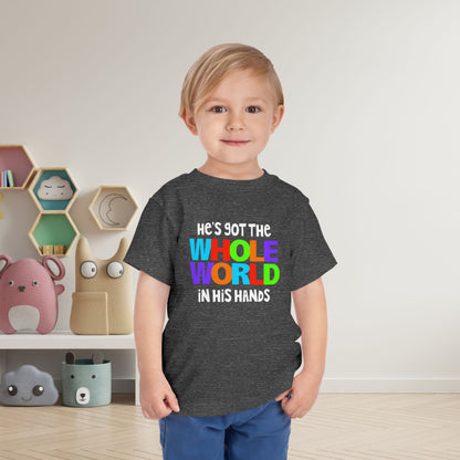He's Got The Whole World in His Hands Toddler Tee