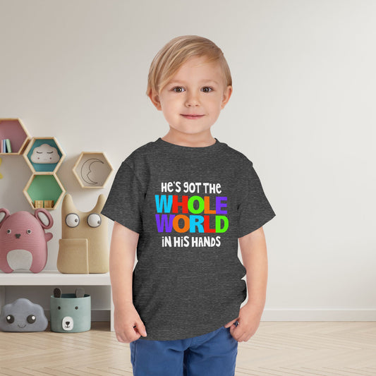 He's Got The Whole World in His Hands Toddler Tee