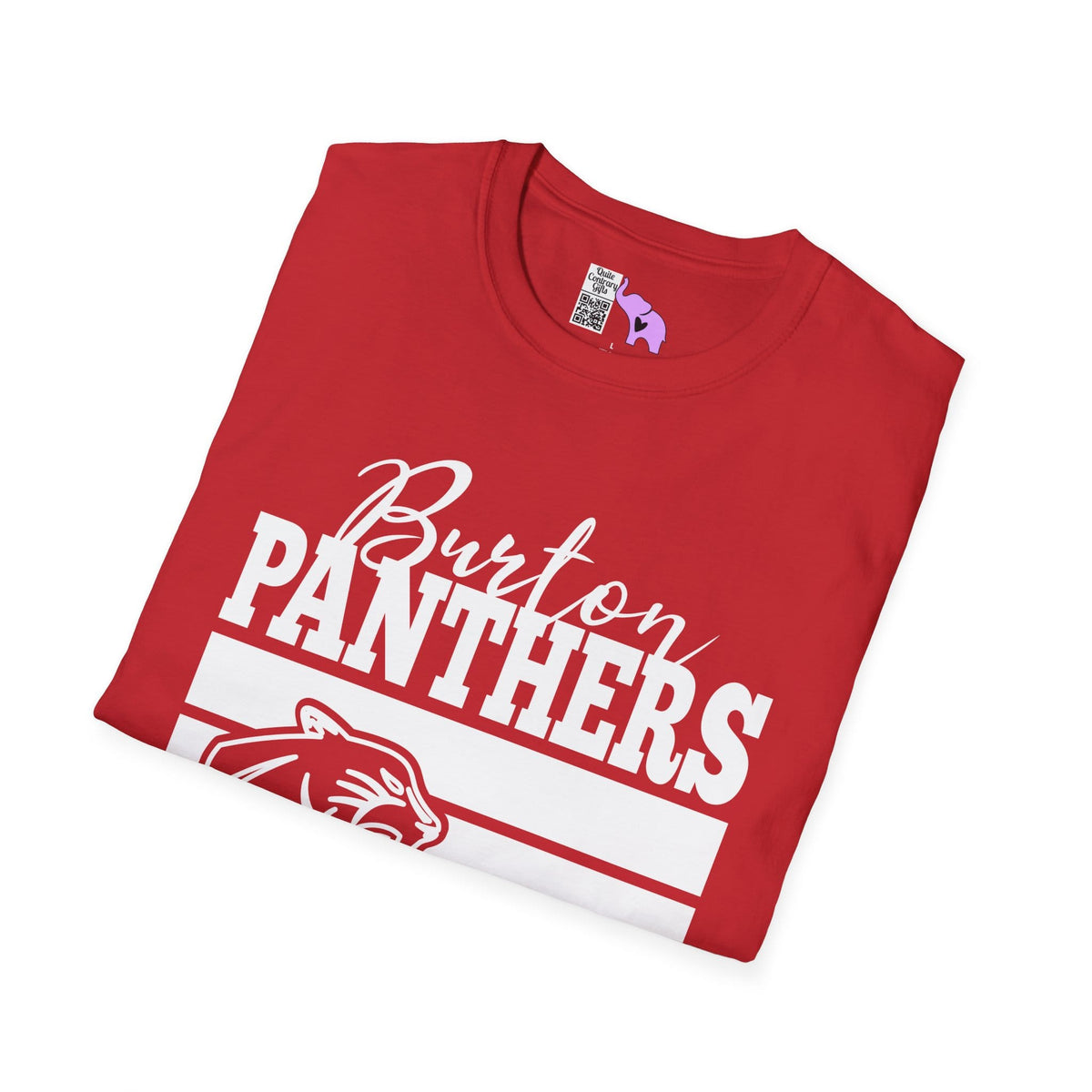 Burton Panthers w/Mascot & Stripes Adult T-shirt