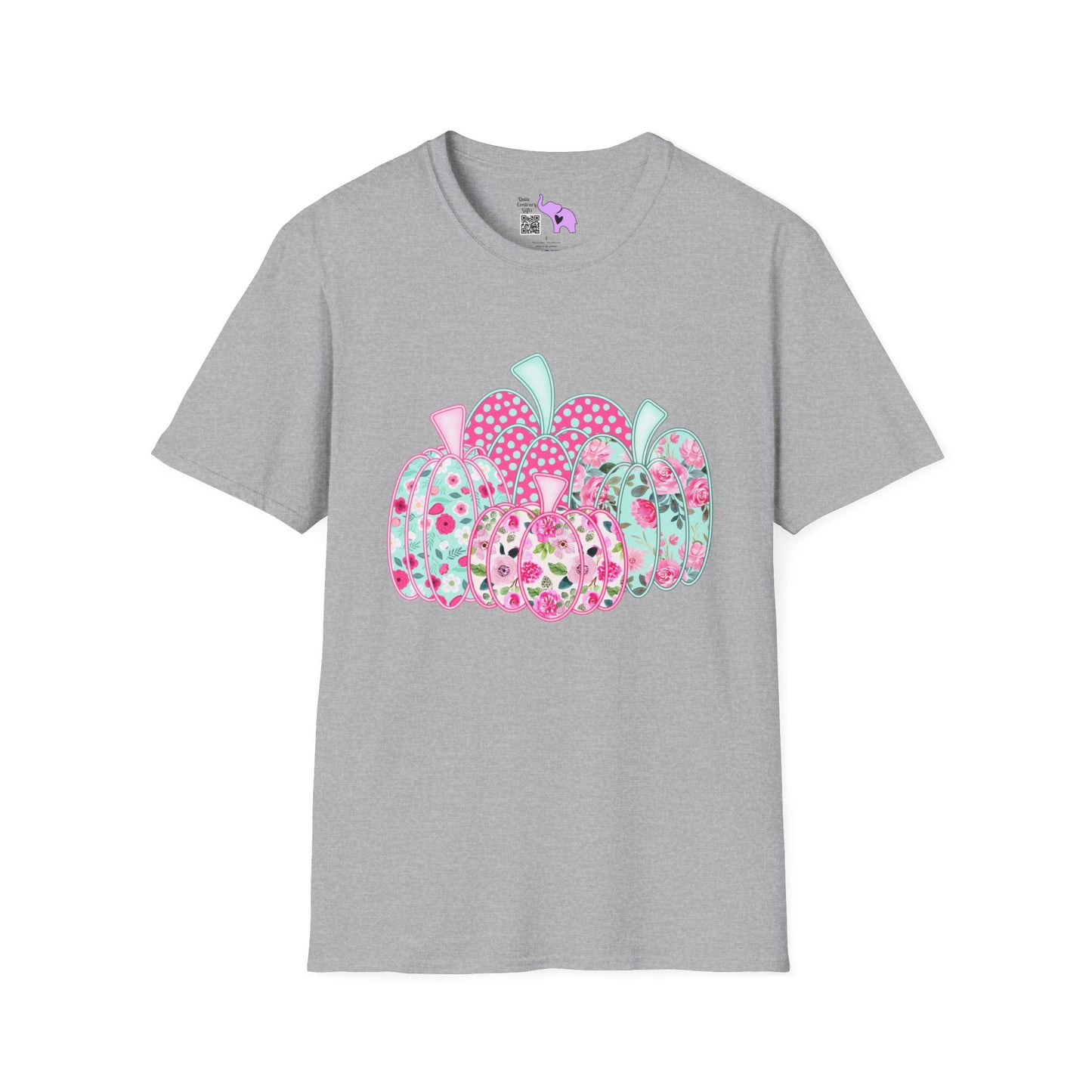 Floral Pumpkins Adult T-shirt