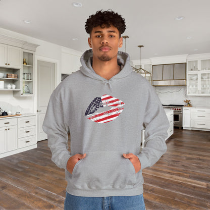 American Flag Lips Heavy Blend™ Hooded Sweatshirt