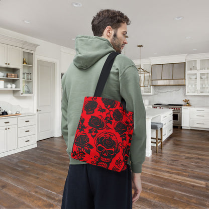 Crimson Masquerade Canvas Tote Bag