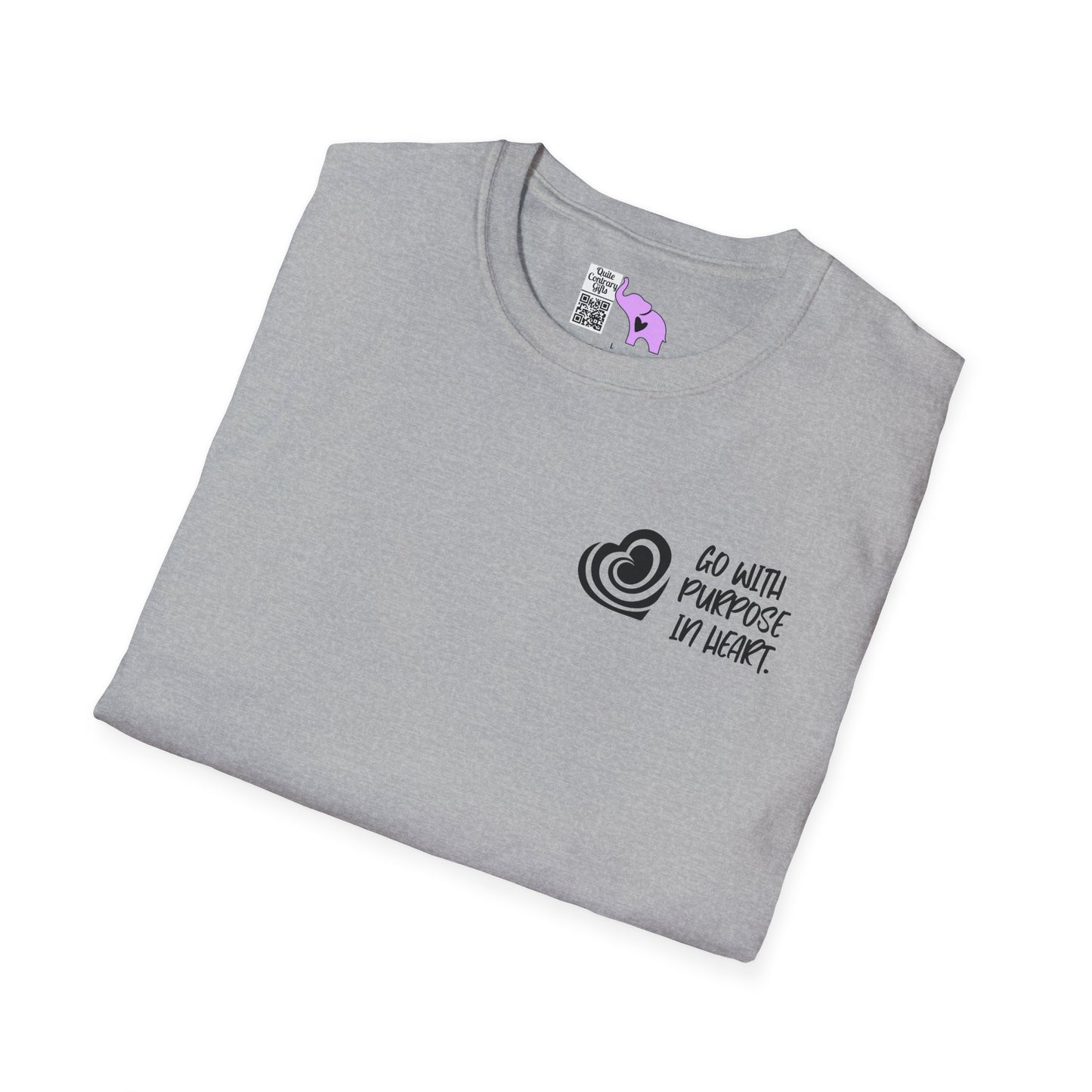 "Go With Purpose In Heart" Hinckley Quote Adult T-shirt