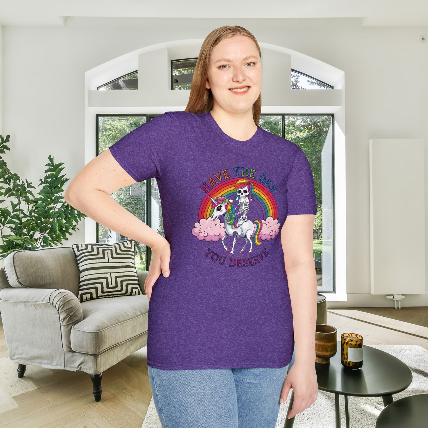 Have The Day You Deserve (Rainbow) Adult T-shirt